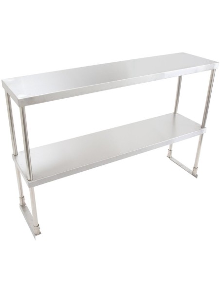 Professional Long-Lasting Double tier Overshelf Stainless steel 900x400x850mm For Commercial Kitchens