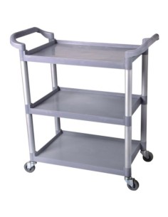 Professional Utility Trolley Multi-purpose 3 tier Grey 860x420x930mm | Stalwart DA-JYXUC405GREY