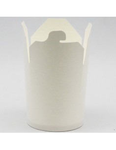 500pcs White Noodle Box 16oz/474ml PE | Stalwart DA-WPNB16OZ