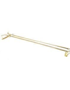 Wine Glass Rack Gold Ceiling mounted Length 600mm 7 wine glasses | Stalwart DA-WGR124G