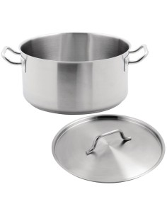 Professional Stew pan/Stock pot with Lid Stainless steel 17 litres | Stalwart DA-P1332