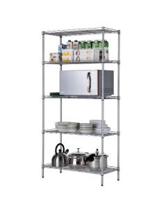 Professional 5 Tier Shelving Unit Silver 600x350x1500mm | Stalwart DA-WS2414595S 2