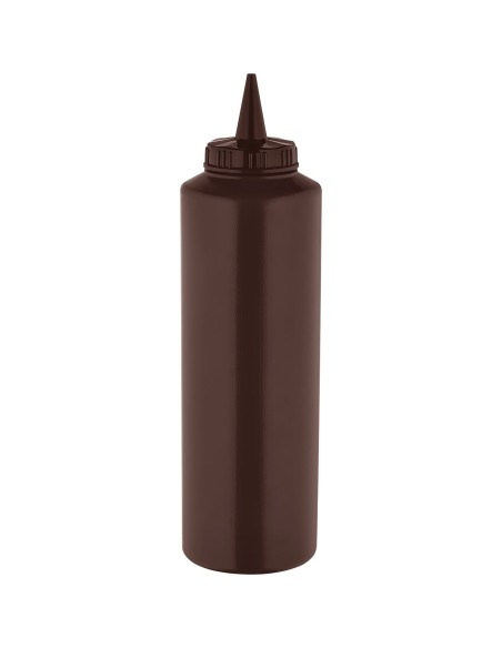 Squeeze Sauce Bottle 500ml/18oz Brown | Stalwart DA-GPS500BR