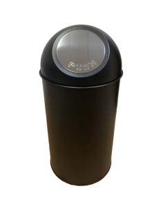 Commercial Push-Top Waste Bin 50 Litres Black | Stalwart DA-JY931050L