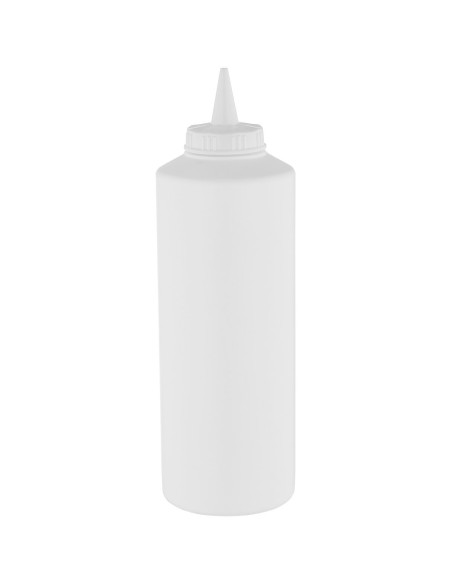 Squeeze Sauce Bottle 750ml/27oz White | Stalwart DA-GPS750W