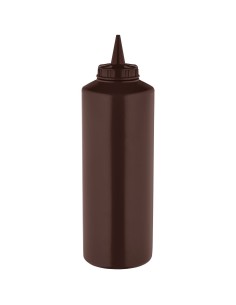 Squeeze Sauce Bottle 750ml/27oz Brown | Stalwart DA-GPS750BR