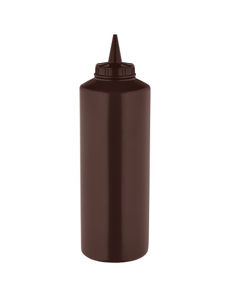 Squeeze Sauce Bottle 750ml/27oz Brown | Stalwart DA-GPS750BR