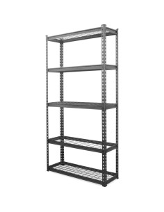 Commercial Boltless Wire Shelving Unit 5 Tier 120kg 900x300x1830mm Black | Stalwart DA-5TMWS903018 2