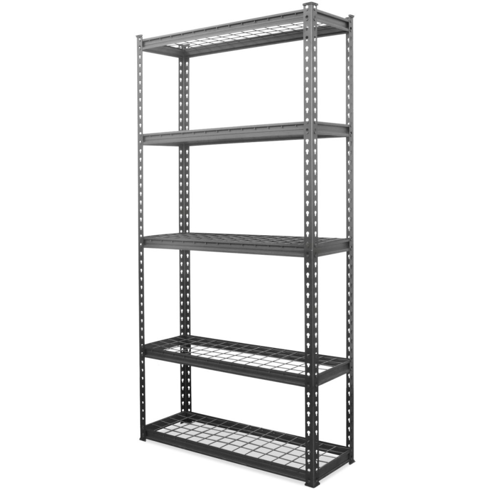 Commercial Boltless Wire Shelving Unit 5 Tier 120kg 900x300x1830mm Black | Stalwart DA-5TMWS903018