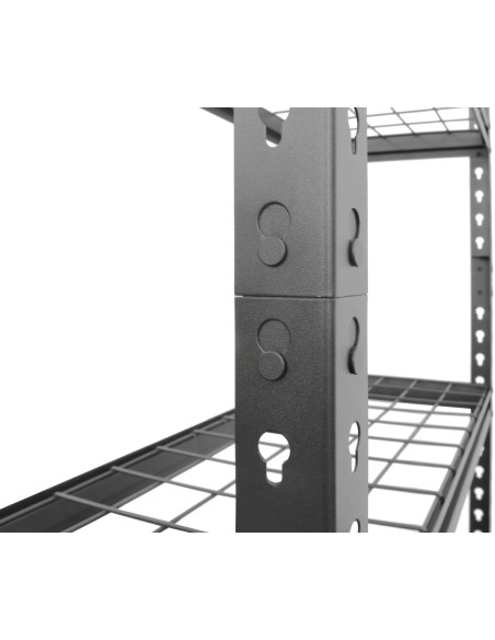 Commercial Boltless Wire Shelving Unit 5 Tier 120kg 900x300x1830mm Black | Stalwart DA-5TMWS903018