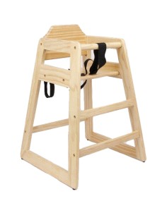 Restaurant Wood High Chair Natural | Stalwart DA-F1050NT