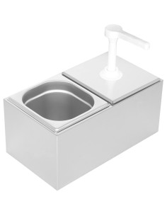 Commercial 2 x 2.5 litre Pump Condiment/Sauce Dispenser GN1/6 | Stalwart DA-NHGN162 2