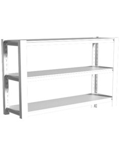 Commercial Shelving Unit 3 Tier 35kg 800x460x865mm White | Stalwart DA-SART266