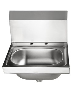 Wall mounted Hand Sink Deck mounted faucet Stainless steel | DA-HS12DH 2
