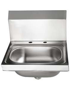 Wall mounted Hand Sink Deck mounted faucet Stainless steel | Stalwart HS17DH 2