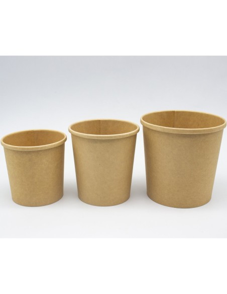 500pcs Kraft Soup Bowl 24oz/709ml PE | Stalwart DA-KSB24OZ