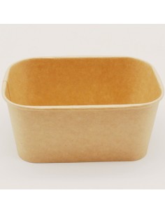300pcs Kraft Rectangular Bowl 1000ml PE | Stalwart DA-KPRB1000