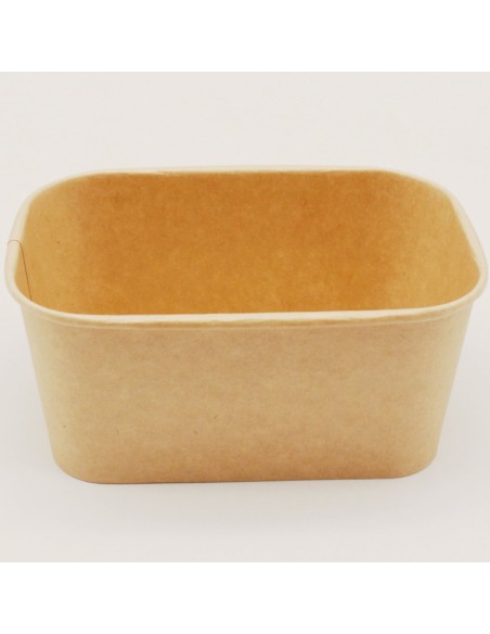 300pcs Kraft Rectangular Bowl 1000ml PE | Stalwart DA-KPRB1000