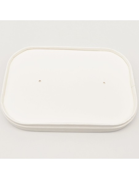300pcs White Lids for Rectangular Bowl PE | Stalwart DA-WPRLID