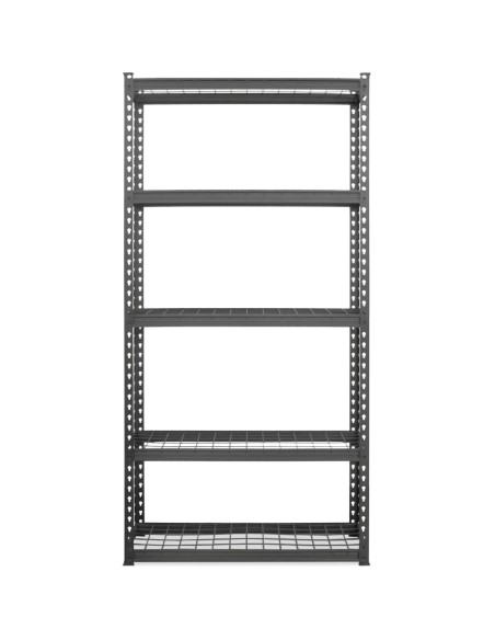 Commercial Boltless Wire Shelving Unit 5 Tier 120kg 900x400x1830mm Black | Stalwart DA-5TMWS904018