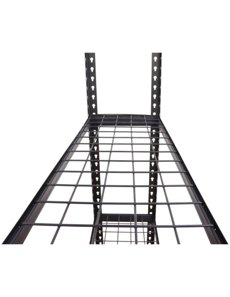Commercial Boltless Wire Shelving Unit 5 Tier 120kg 900x400x1830mm Black | Stalwart DA-5TMWS904018