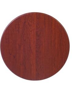 Seamless Round Table Top Mahogany Wood 30" | Stalwart DA-TT30RMAHOGANYWOOD