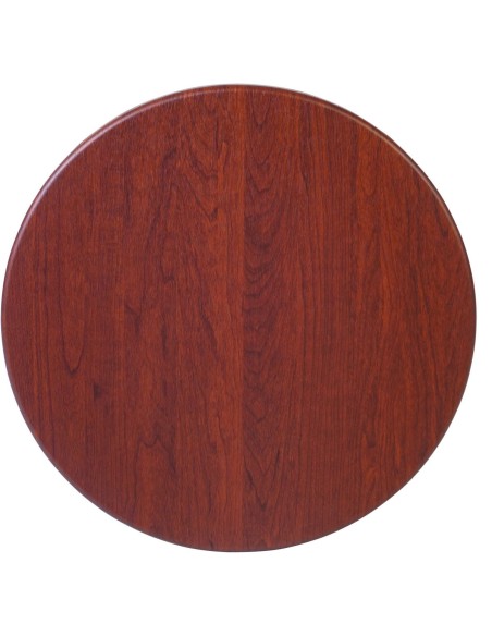 Seamless Round Table Top Mahogany Wood 30" | Stalwart DA-TT30RMAHOGANYWOOD