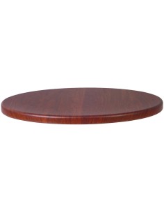 Seamless Round Table Top Mahogany Wood 30" | Stalwart DA-TT30RMAHOGANYWOOD 2