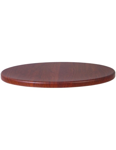 Seamless Round Table Top Mahogany Wood 30" | Stalwart DA-TT30RMAHOGANYWOOD