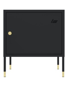 Metal Night Stand 1 Door 450x350x500mm Black | Stalwart DA-HMA01B