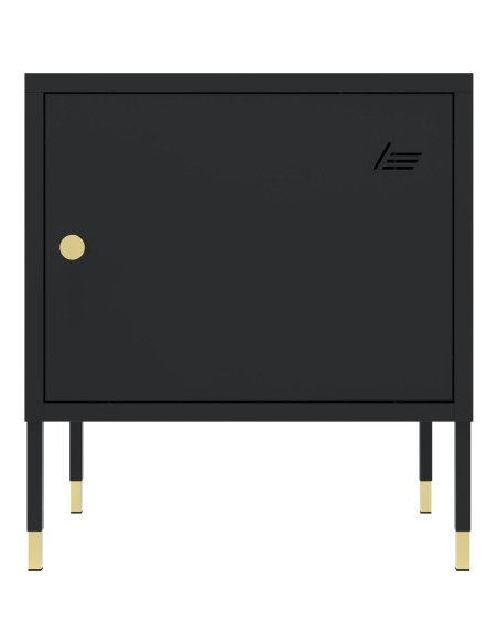 Metal Night Stand 1 Door 450x350x500mm Black | Stalwart DA-HMA01B