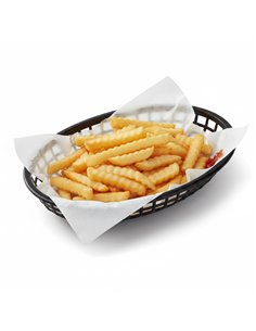 Heavy-Duty Polypropylene Food Basket Black 235×150×46mm | Professional CS25JGM202