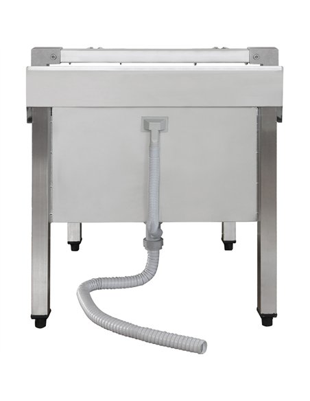 Commercial Stainless Steel Mop Sink with Low Rack &amp 2-in-1 Mop Holder 600x600x550mm | Professional CS25SMSJYLR6060
