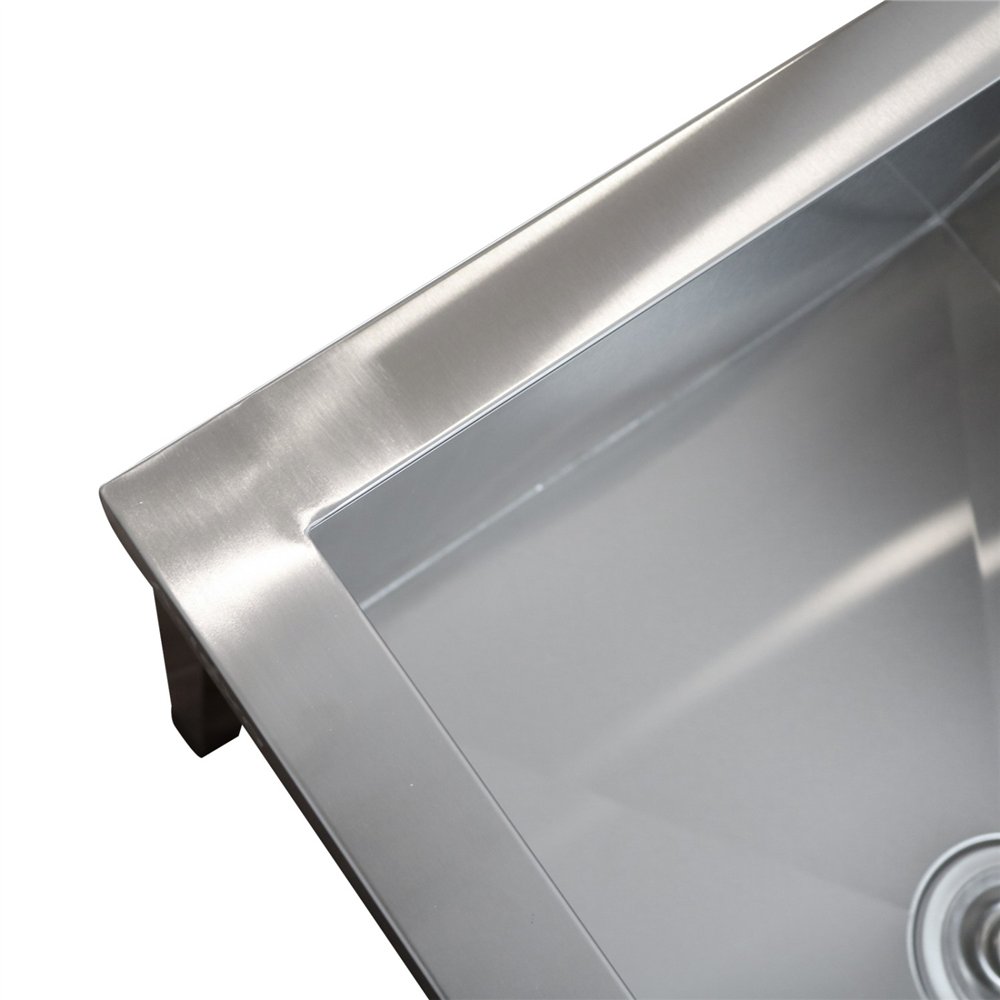 Commercial Stainless Steel Mop Sink with Low Rack &amp 2-in-1 Mop Holder 600x600x550mm | Professional CS25SMSJYLR6060