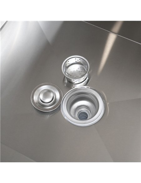 Commercial Stainless Steel Mop Sink with Low Rack &amp 2-in-1 Mop Holder 600x600x550mm | Professional CS25SMSJYLR6060