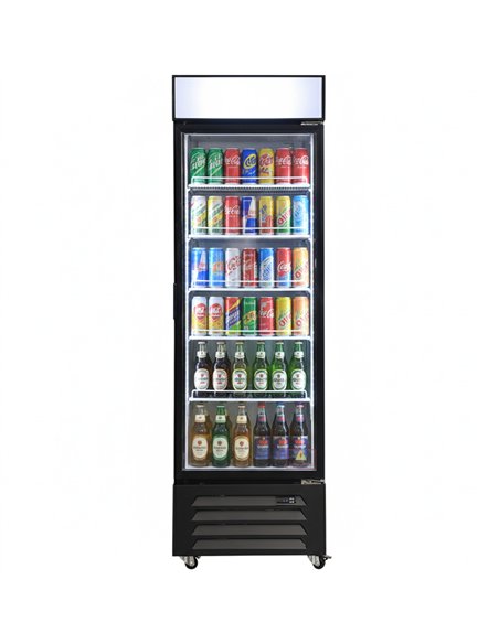 Commercial Display Refrigerator with Single Glass door 375 litres Black | Professional CS25EC600