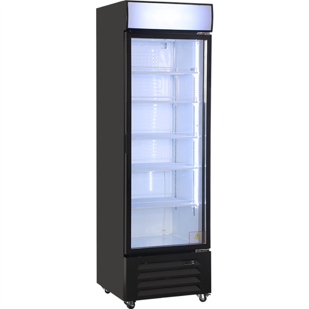 Commercial Display Refrigerator with Single Glass door 375 litres Black | Professional CS25EC600