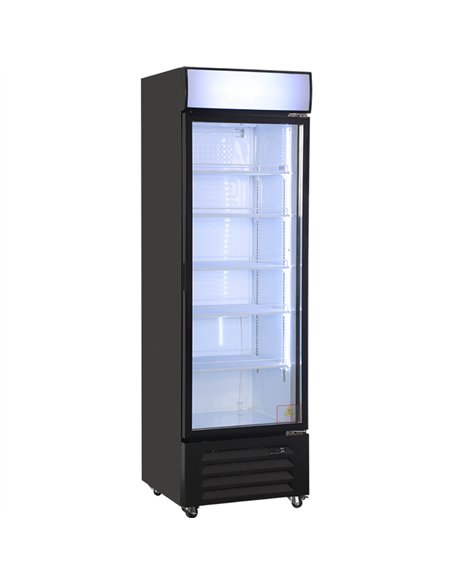 Commercial Display Refrigerator with Single Glass door 375 litres Black | Professional CS25EC600
