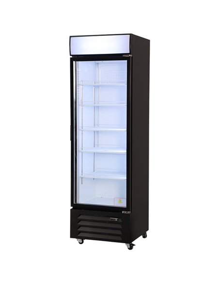 Commercial Display Refrigerator with Single Glass door 375 litres Black | Professional CS25EC600