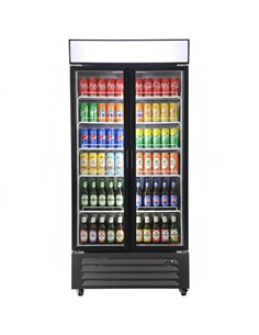 Commercial Display Refrigerator with Double Glass door 590 litres Black | Professional CS25EC900