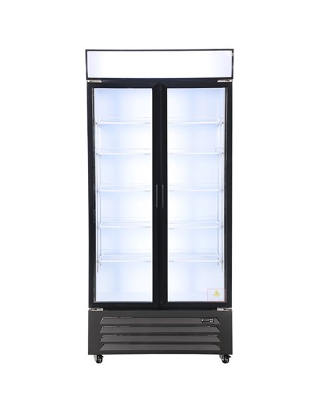 Commercial Display Refrigerator with Double Glass door 590 litres Black | Professional CS25EC900