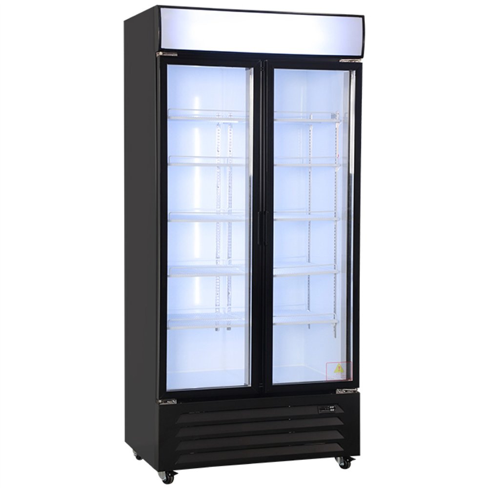 Commercial Display Refrigerator with Double Glass door 590 litres Black | Professional CS25EC900