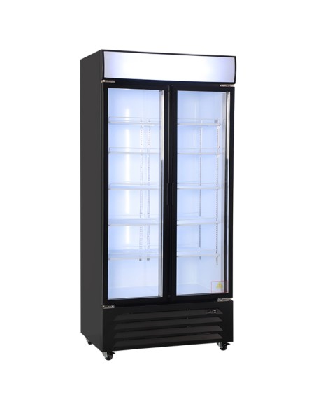 Commercial Display Refrigerator with Double Glass door 590 litres Black | Professional CS25EC900