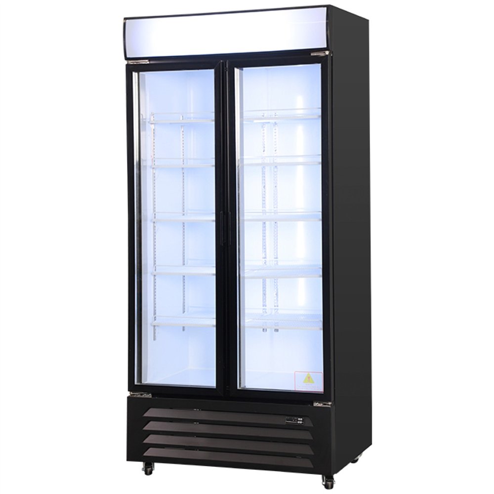 Commercial Display Refrigerator with Double Glass door 590 litres Black | Professional CS25EC900