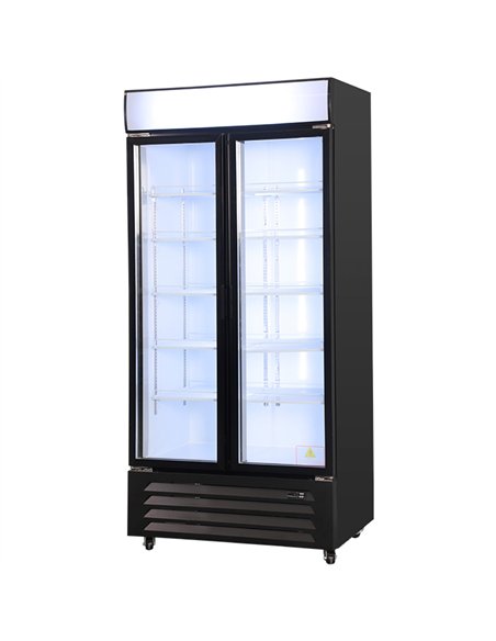 Commercial Display Refrigerator with Double Glass door 590 litres Black | Professional CS25EC900