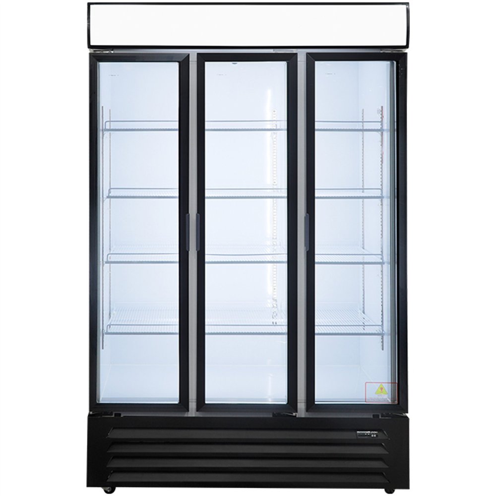 Commercial Display Refrigerator with 3 Glass doors 760 litres Black | Professional CS25EC1200