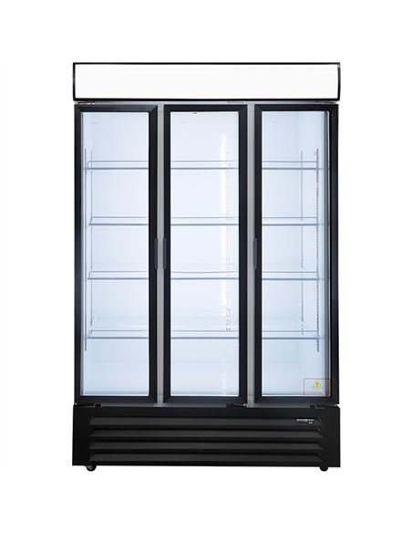 Commercial Display Refrigerator with 3 Glass doors 760 litres Black | Professional CS25EC1200