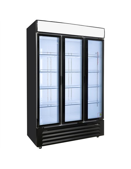 Commercial Display Refrigerator with 3 Glass doors 760 litres Black | Professional CS25EC1200