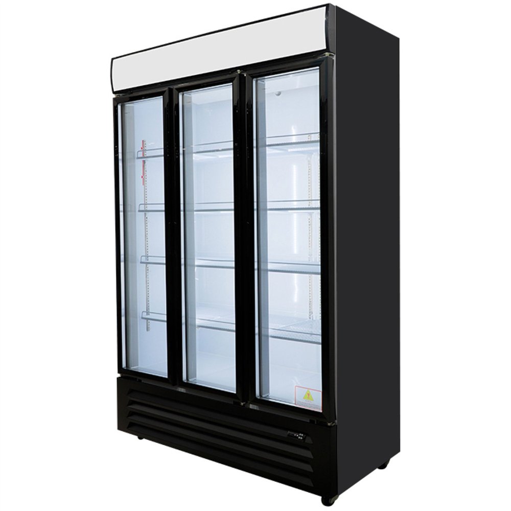 Commercial Display Refrigerator with 3 Glass doors 760 litres Black | Professional CS25EC1200