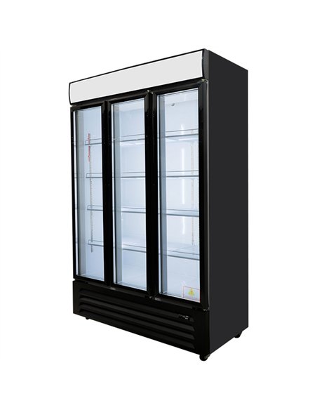 Commercial Display Refrigerator with 3 Glass doors 760 litres Black | Professional CS25EC1200